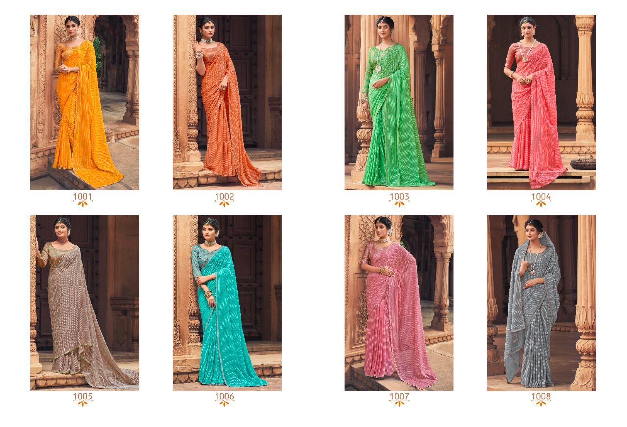 Saroj Falak Latest Festive Party Wear Georgette Heavy Saree Collection